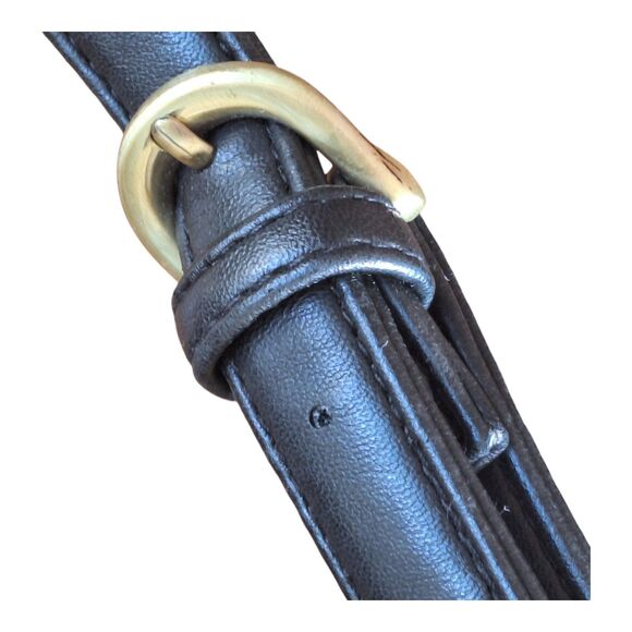 Liz Claiborne Crossbody Handbag Black Purse Pocketbook Y2K Shoulder Bag Roomy - Picture 5 of 12